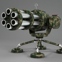Model a Cartoony Gatling Gun - <i>2 Part Series</i>