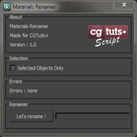 Write a Material Renamer using Maxscript in 3Ds Max