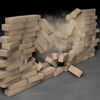 Realistic Wall Destruction With Dust Effects